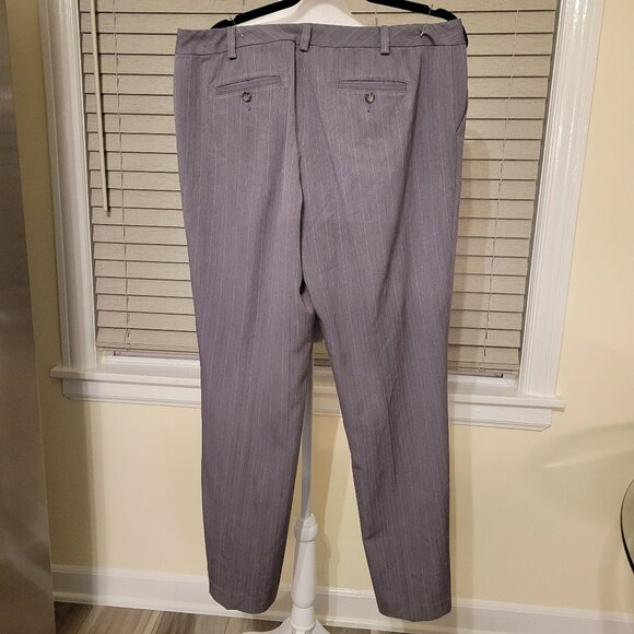 Sigrid Olsen Gray Ladies Pin Striped Pants Size 14 - Picture 3 of 9